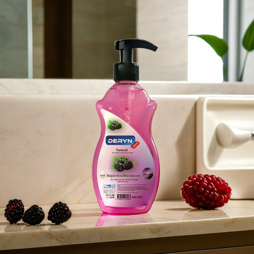 500 ml Deryn Böğürtlen Kokulu Sıvı Sabun Ev Kullanımı için