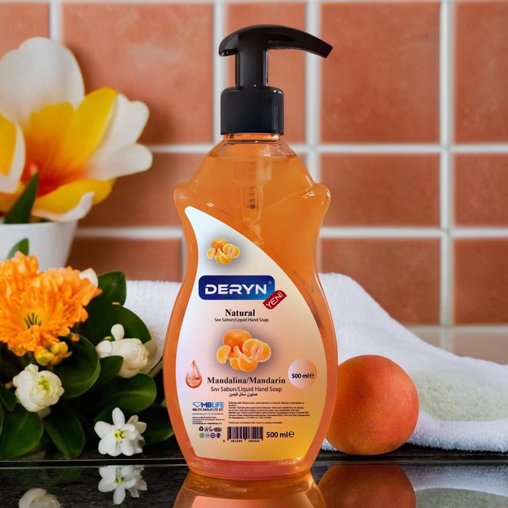 500 ml mandalina esanslı sıvı el sabunu - canlandırıcı ve ferahlatıcı temizlik