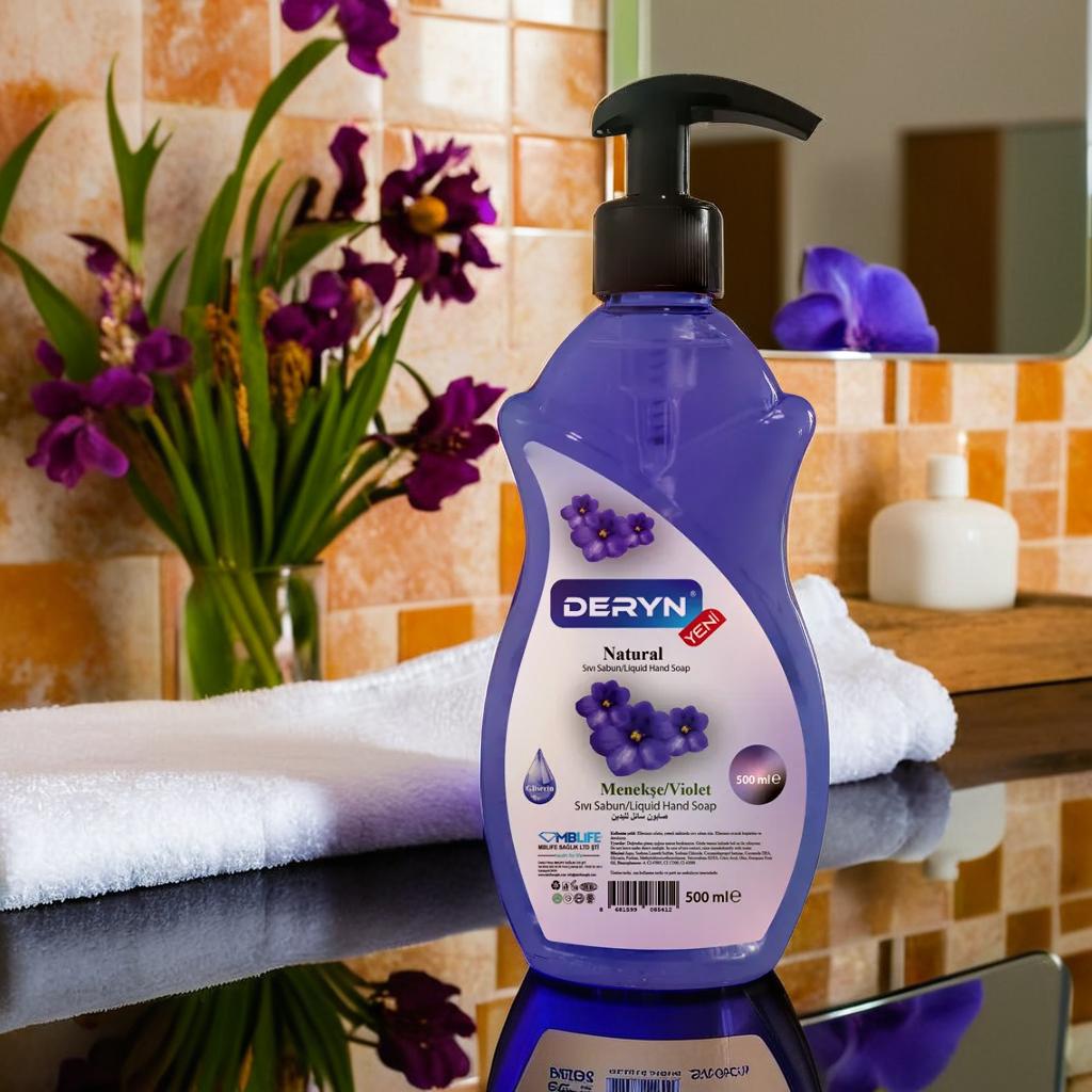 Deryn 500 ml mandalina kokulu sıvı sabun - günlük kullanım için tazeleyici etki