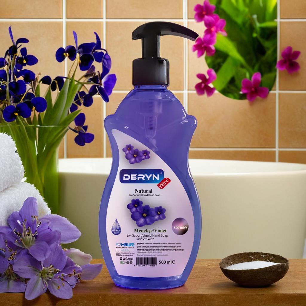 500 ml menekşe esanslı sıvı el sabunu - ferahlatıcı ve zarif temizlik